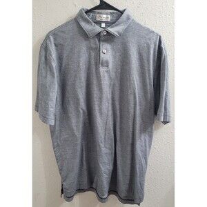 Peter Millar Nanoluxe Striped Golf Short Sleeve Shirt Sz L, 100% Cotton